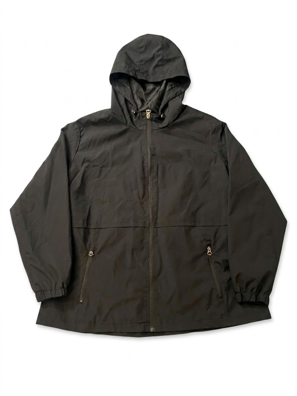 Weatherproof Men's Hooded Raincoat - Black